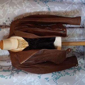 Karen Millen Genuine leather brown jacket…